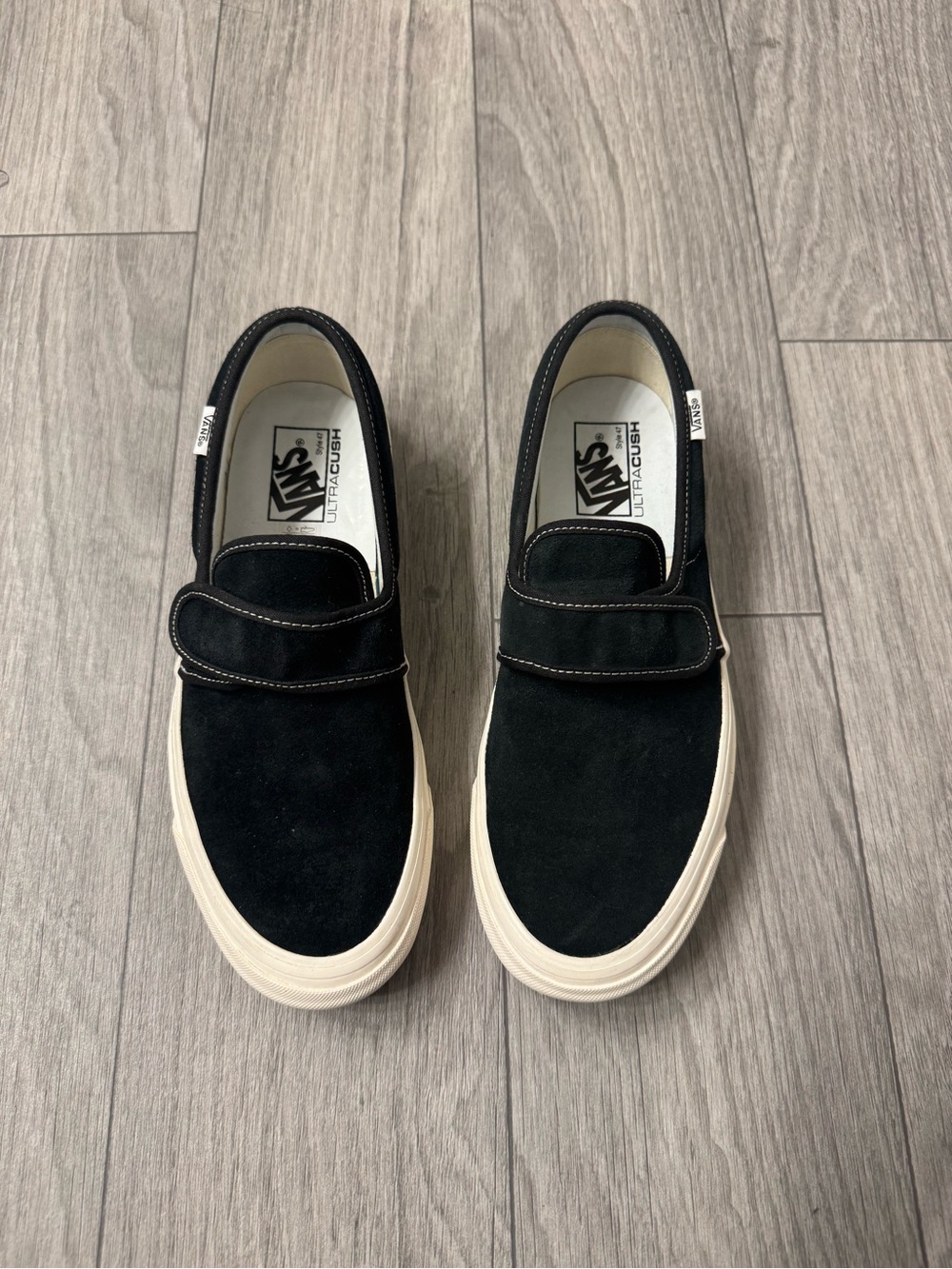 Vans 47dx Black Suede Slip-On Sneakers
